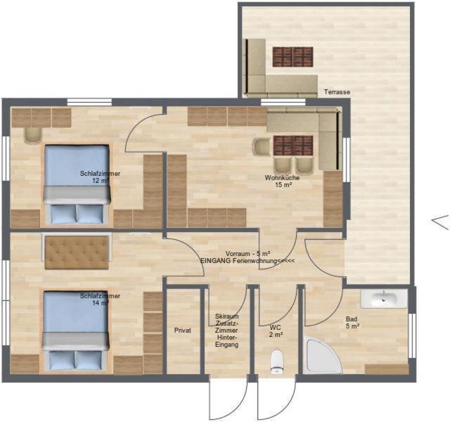 Ferienwohnung Friedheim, Haus Tux Exterior foto